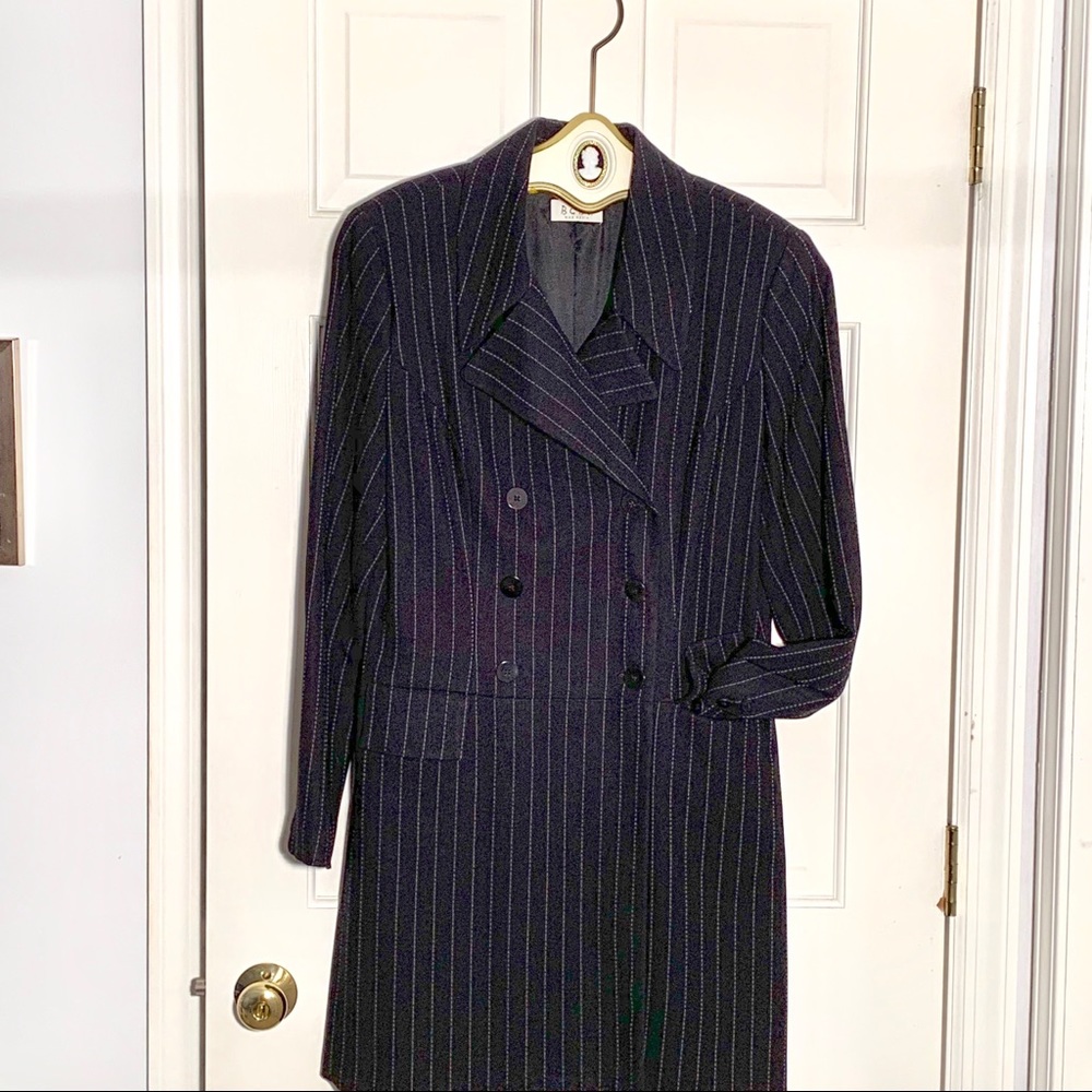 BCBG Max Azria pinstripe doublebreasted blazer